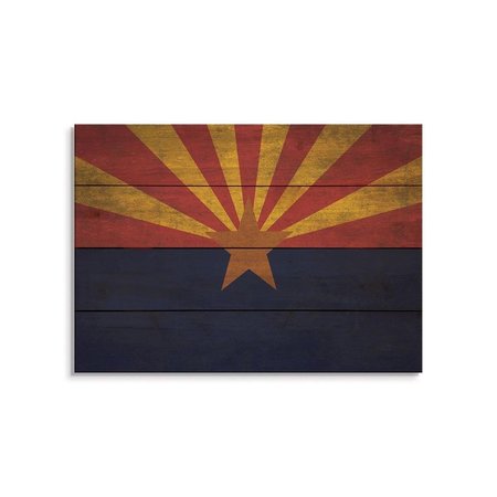 WILE E. WOOD 20 x 14 in. Arizona State Flag Wood Art FLAZ-2014